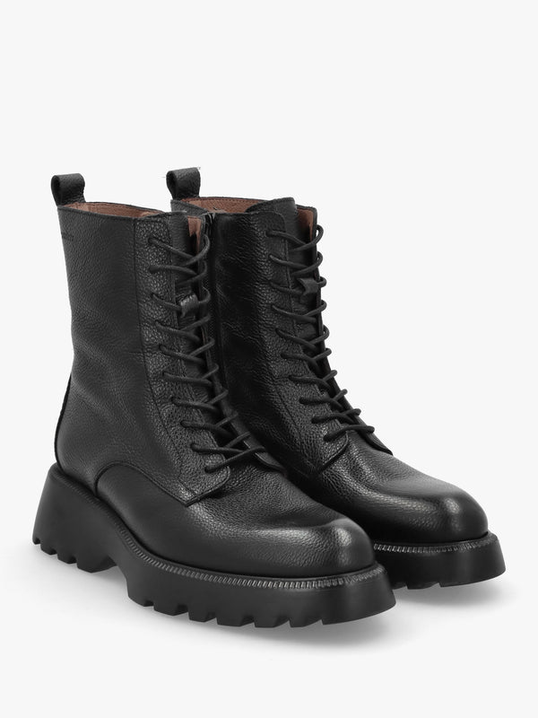 Atari Black Leather Ankle Boots