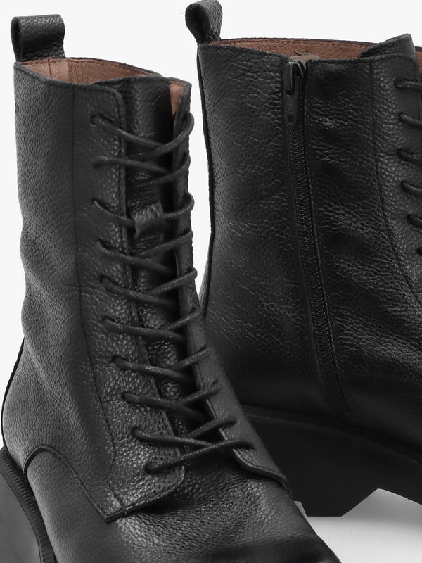 Atari Black Leather Ankle Boots
