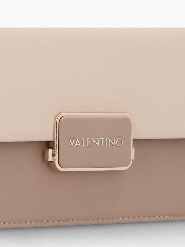 Alpheus Beige Ecru Front Flap Shoulder Bag