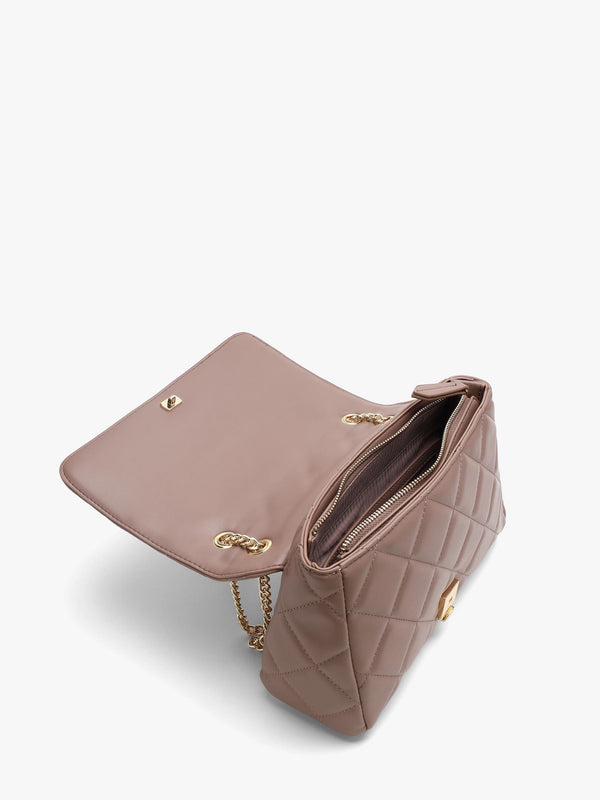 Ocarina Quilted Taupe Satchel Bag