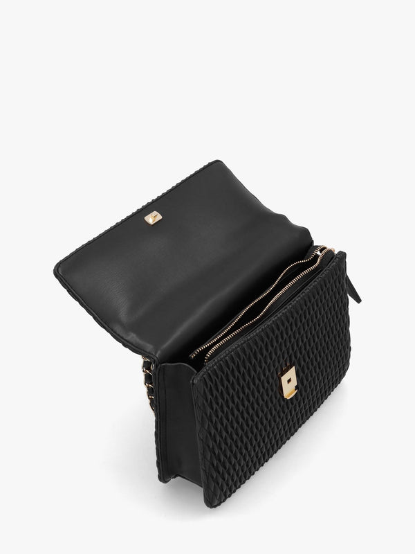 Frequency Relove Recycle Nero Textured Cross-Body Bag
