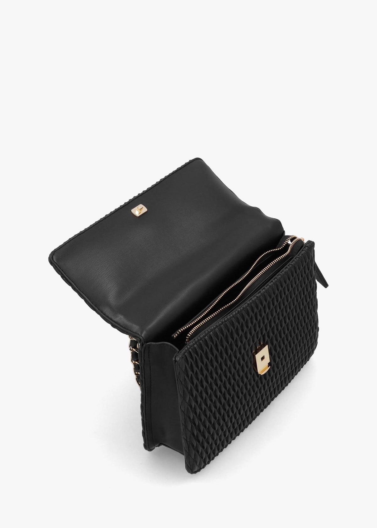 Frequency Relove Recycle Nero Textured Cross-Body Bag
