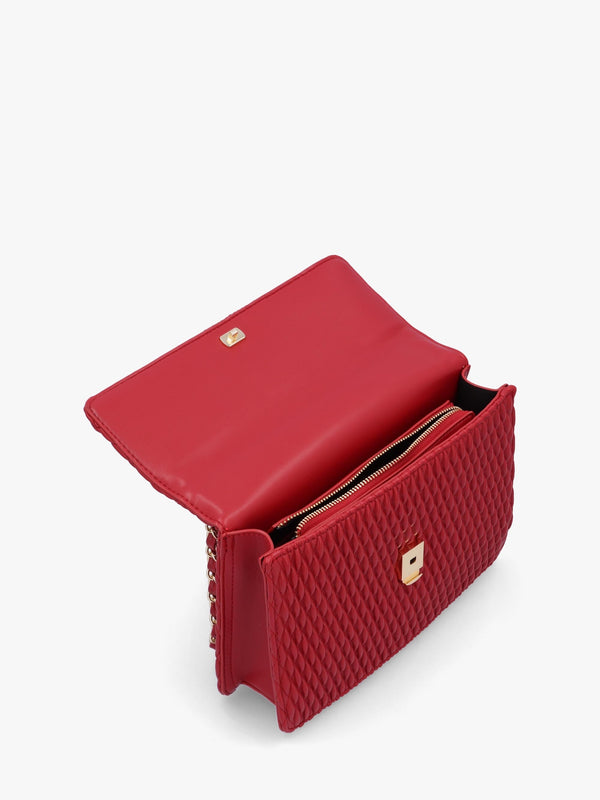 Frequency Relove Recycle Rosso Scuro Textured Cross-Body Bag