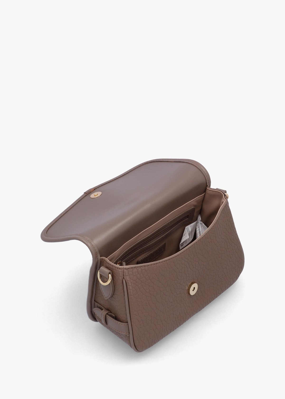 Zeno Taupe Tumbled Cross-Body Bag