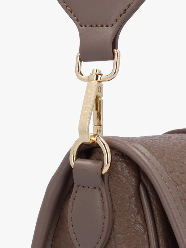 Zeno Taupe Tumbled Cross-Body Bag