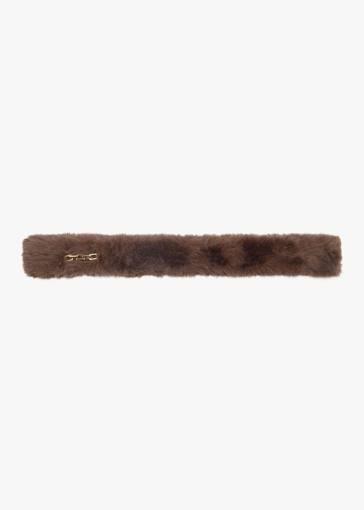 Brown Furry Pull Through Scarf