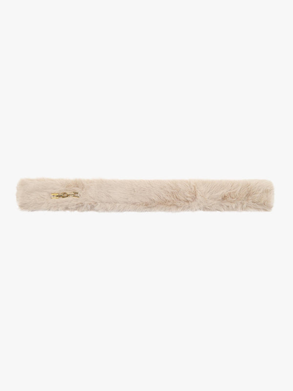 Beige Furry Pull Through Scarf