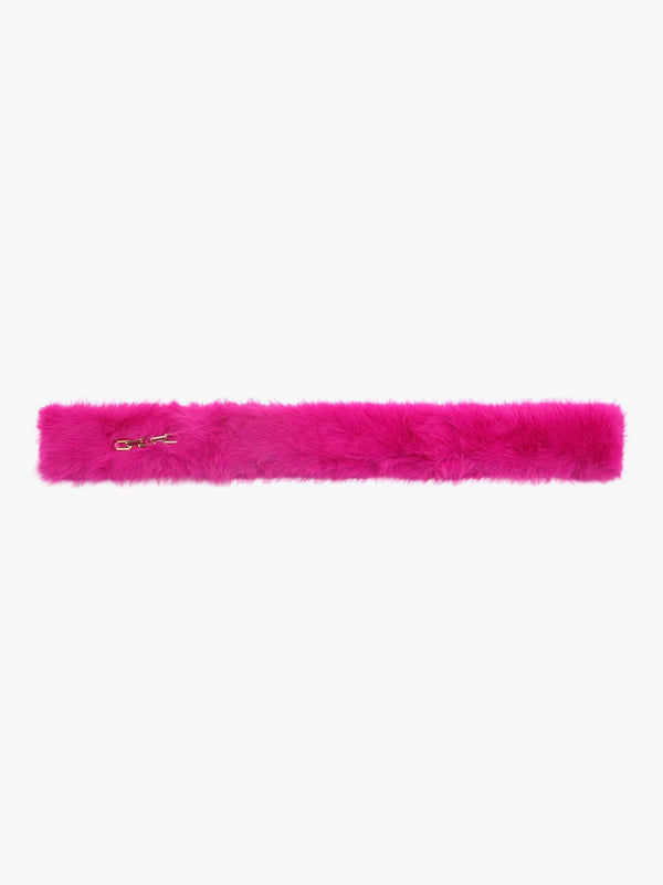 Fuchsia Furry Pull Through Scarf