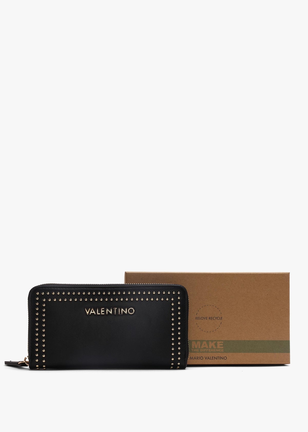 Shine Relove Recycle Nero Zip Around Wallet