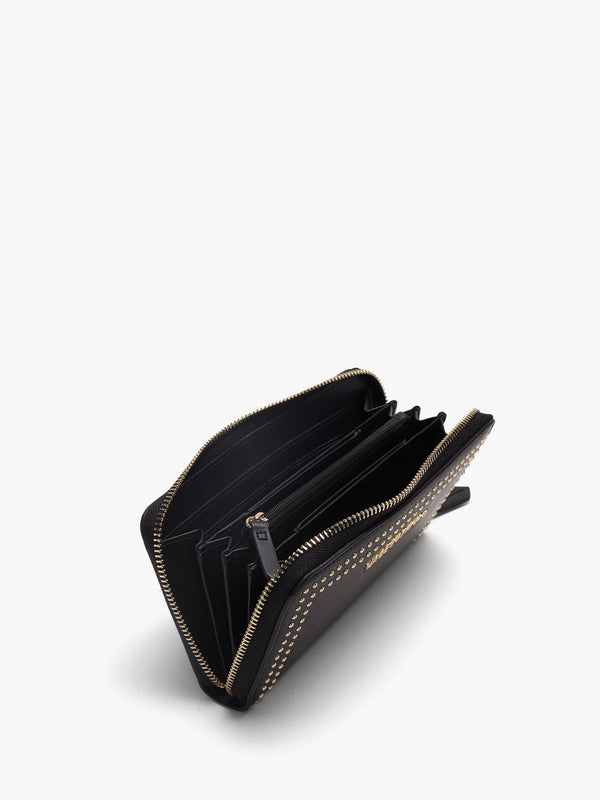 Shine Relove Recycle Nero Zip Around Wallet