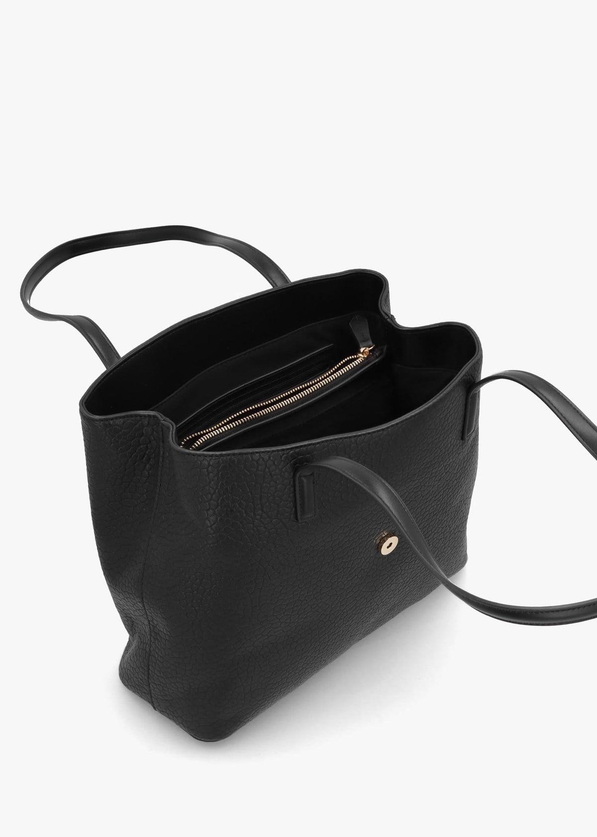 Zeno Nero Tumbled Shopper Bag
