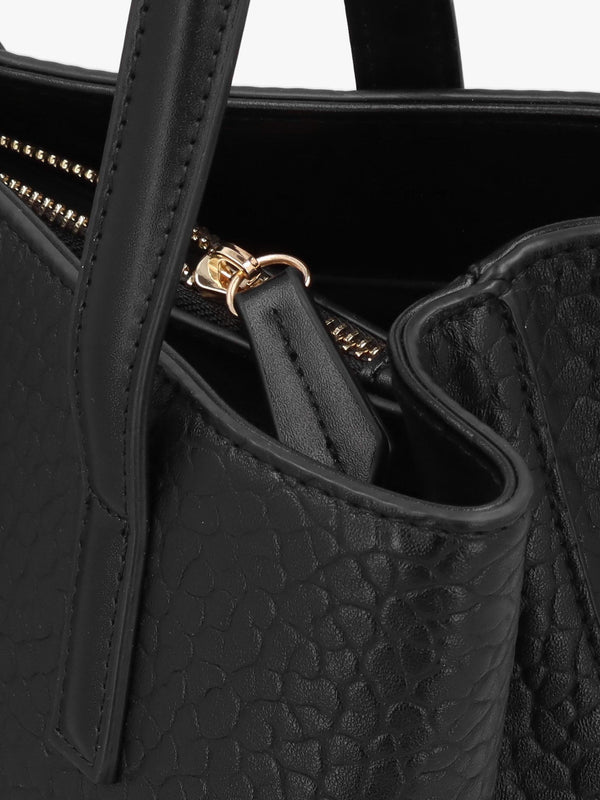 Zeno Nero Tumbled Shopper Bag