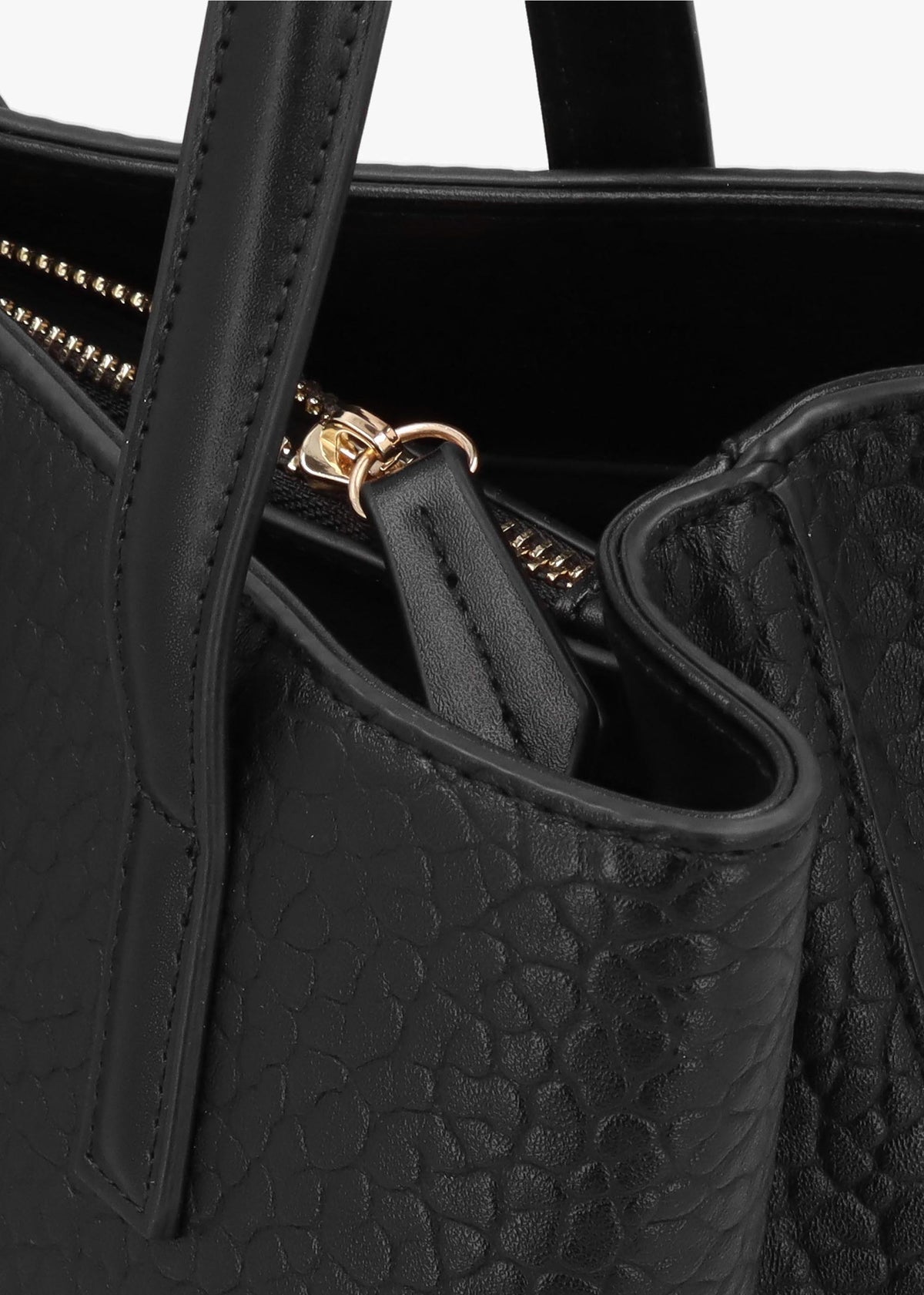 Zeno Nero Tumbled Shopper Bag