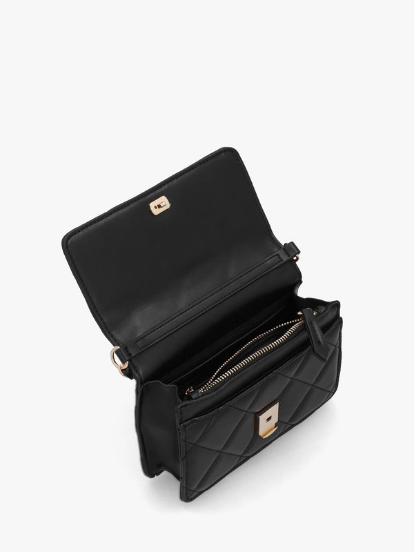 Ocarina II Quilted Nero Shoulder Bag