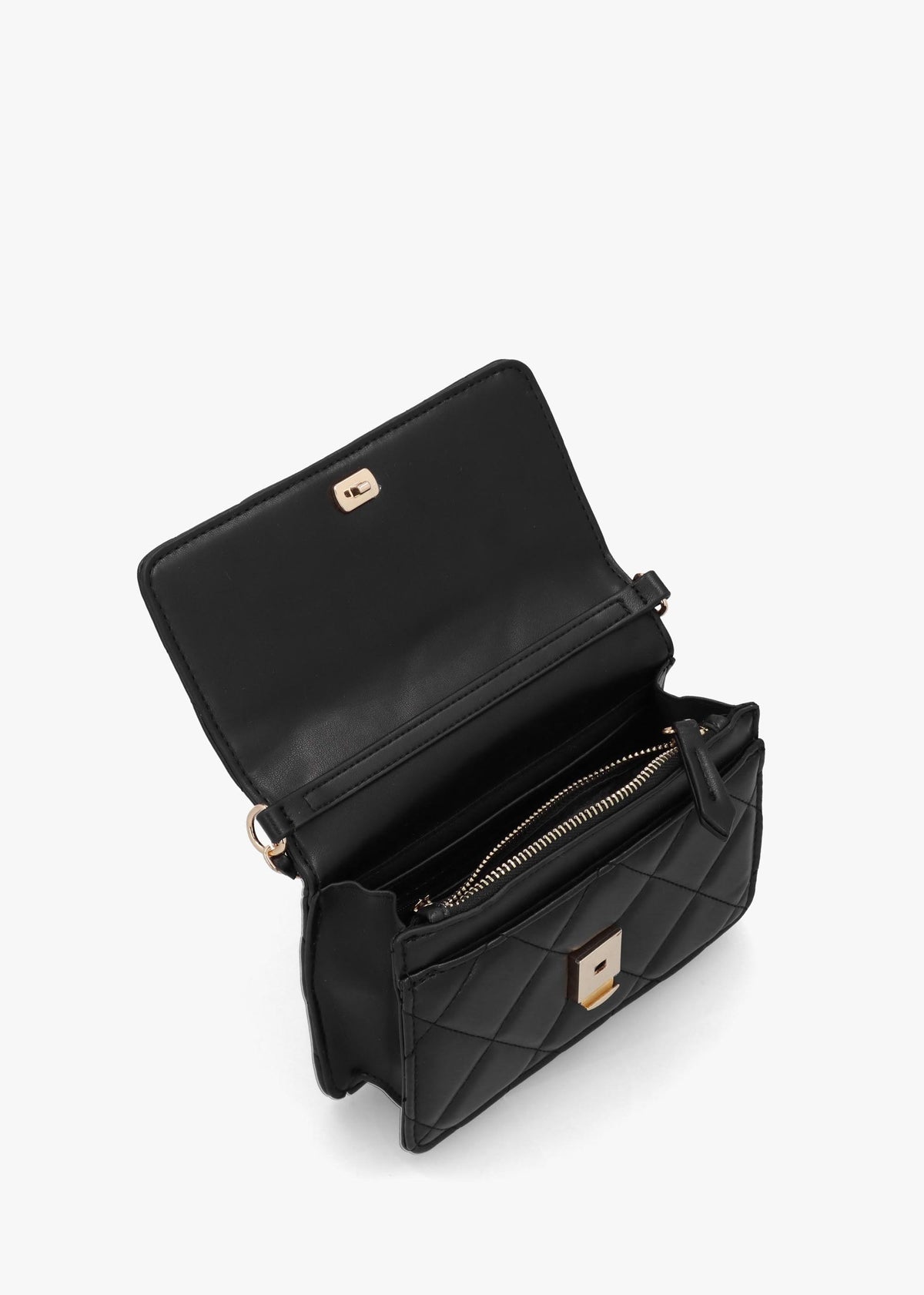 Ocarina II Quilted Nero Shoulder Bag