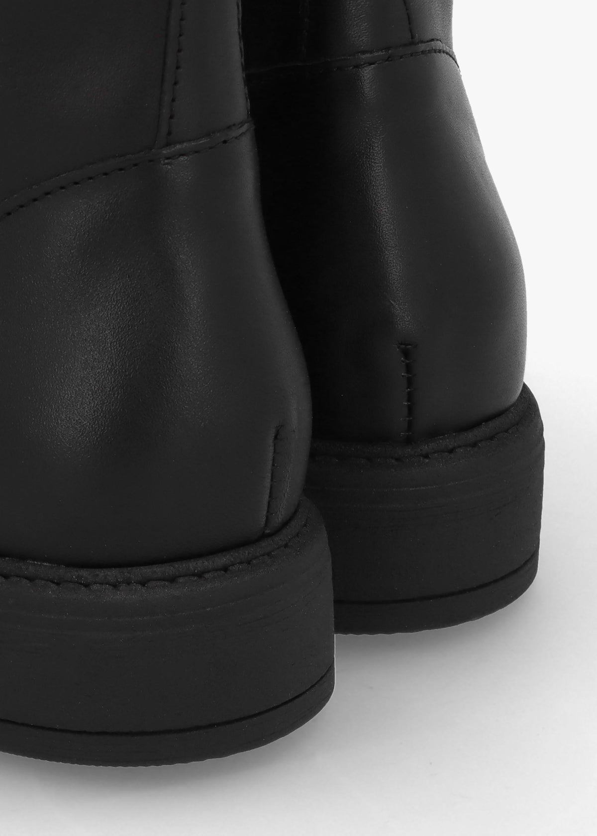 Lilia Black Leather Side Zip Ankle Boots