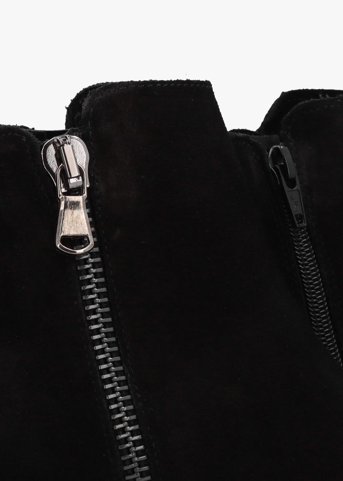 Lockette Black Suede Size Zip Chunky Ankle Boots