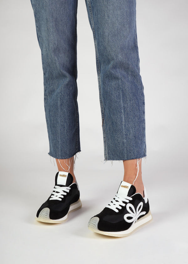 Movie Black & White Suede Runner Trainers