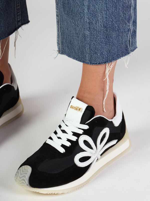 Movie Black & White Suede Runner Trainers