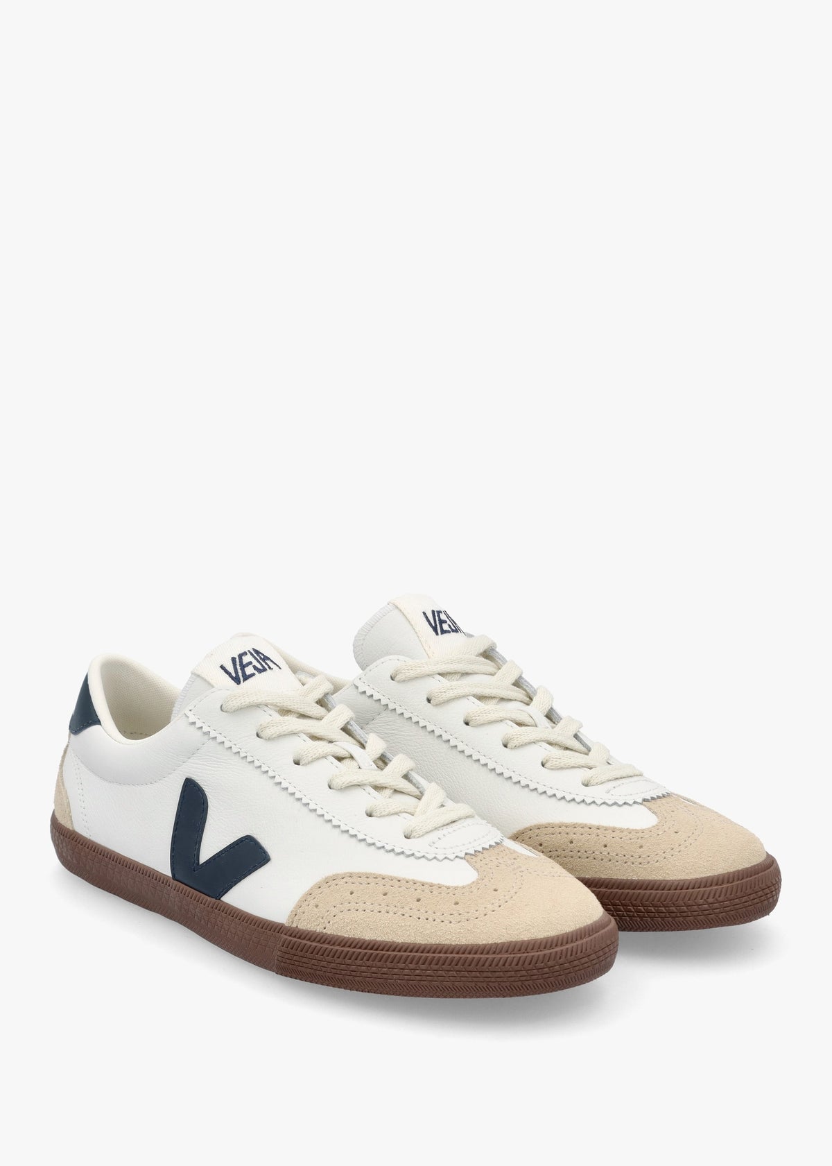 Women's Volley O.T Leather White Nautico Bark Trainers