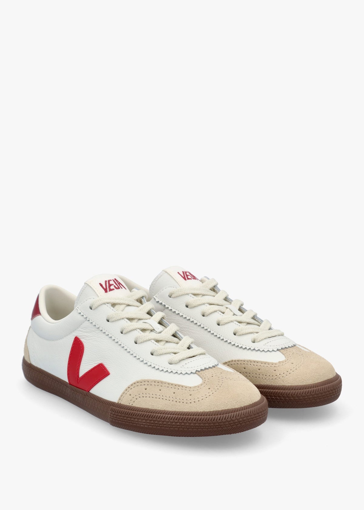 Women's Volley O.T Leather White Pekin Bark Trainers