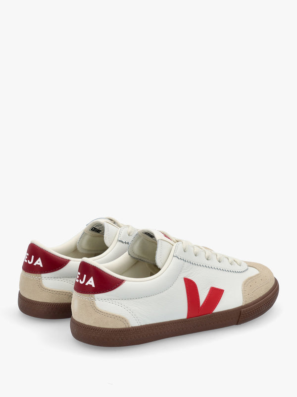 Women's Volley O.T Leather White Pekin Bark Trainers