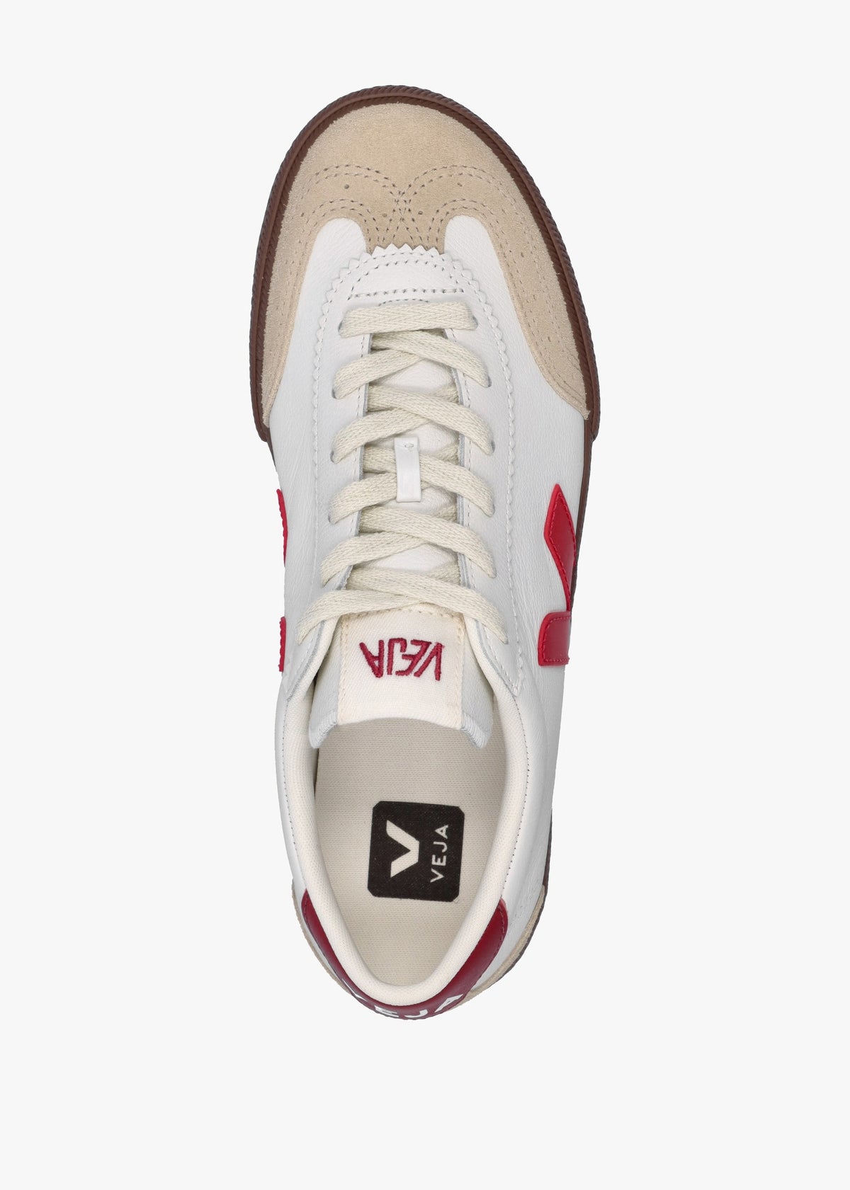 Women's Volley O.T Leather White Pekin Bark Trainers
