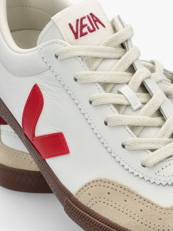 Women's Volley O.T Leather White Pekin Bark Trainers