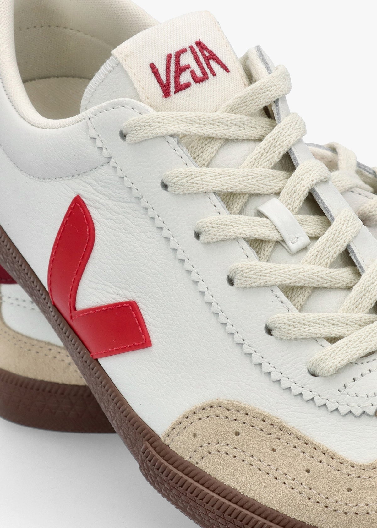 Women's Volley O.T Leather White Pekin Bark Trainers