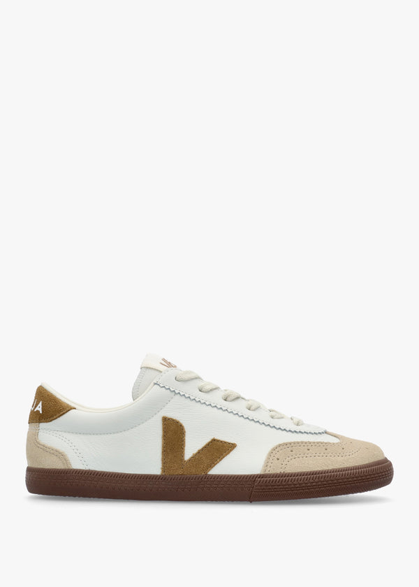 Women's Volley O.T Leather White Tent Bark Trainers