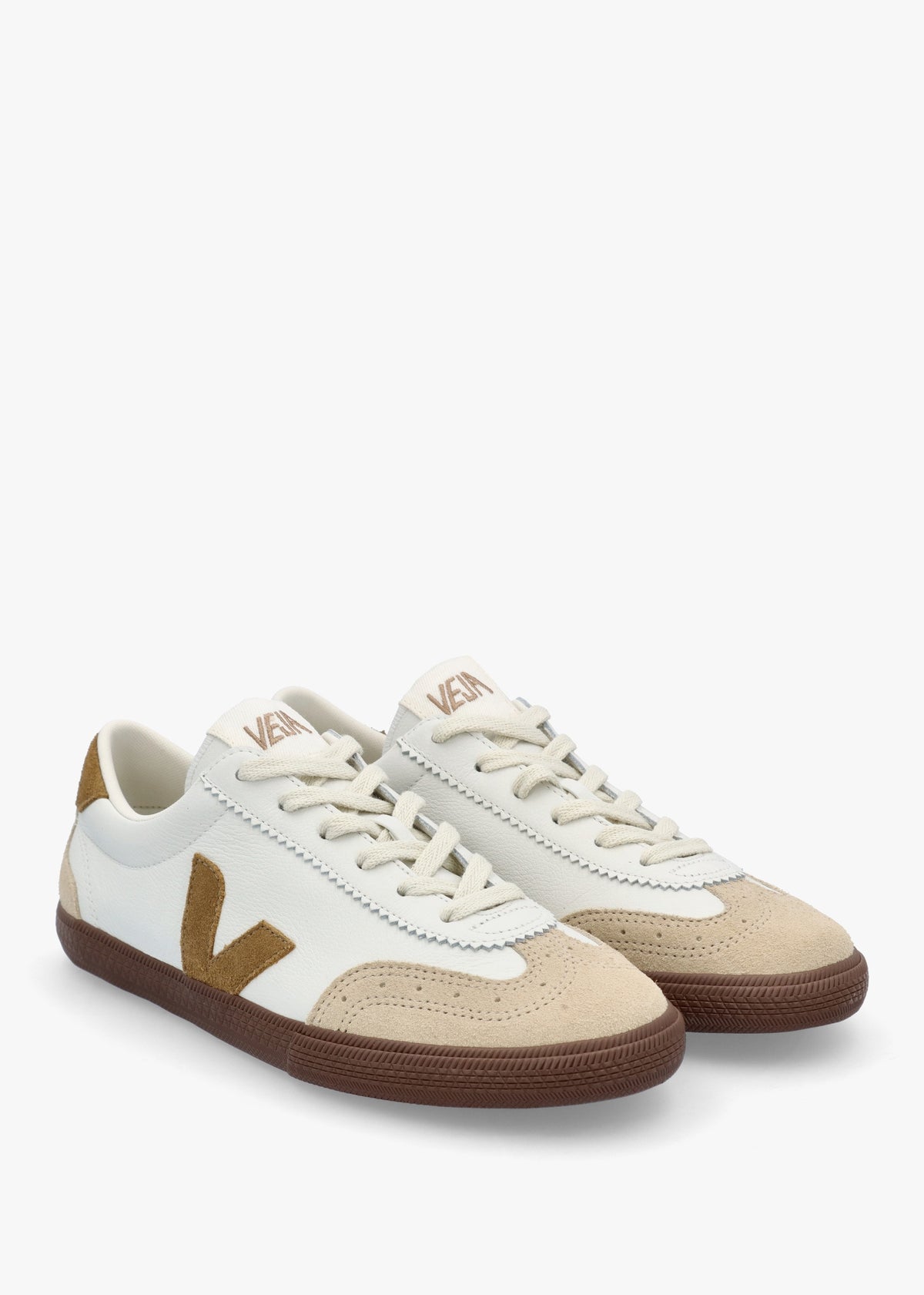 Women's Volley O.T Leather White Tent Bark Trainers