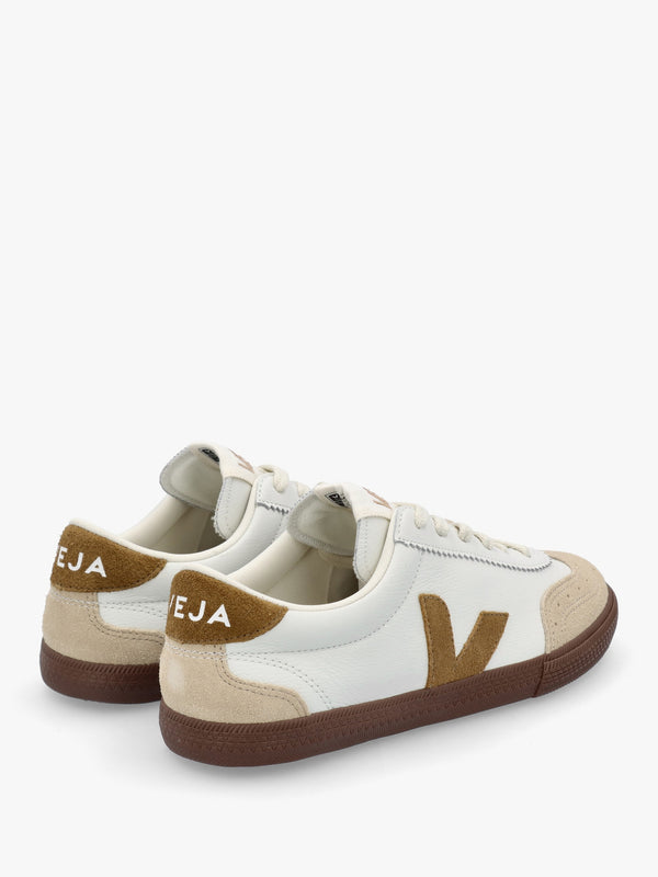 Women's Volley O.T Leather White Tent Bark Trainers
