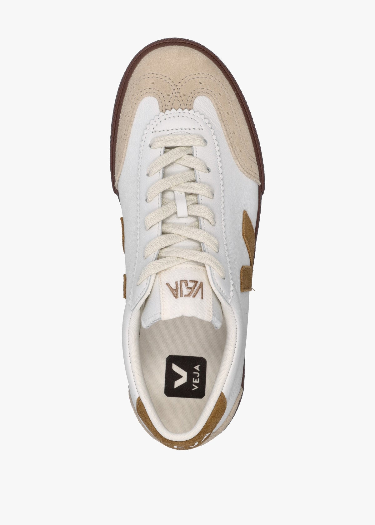 Women's Volley O.T Leather White Tent Bark Trainers