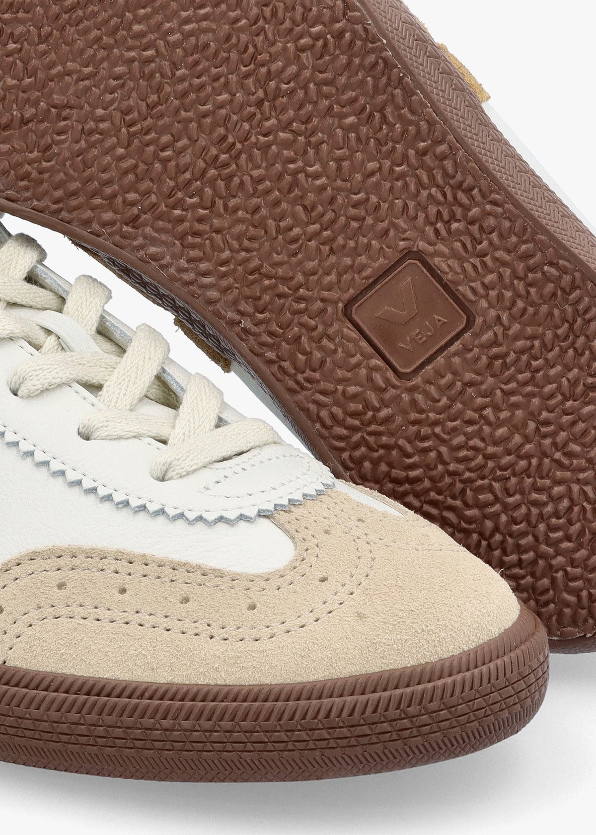 Women's Volley O.T Leather White Tent Bark Trainers
