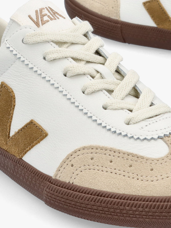 Women's Volley O.T Leather White Tent Bark Trainers