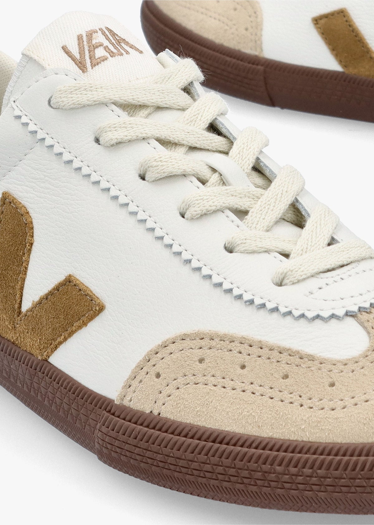 Women's Volley O.T Leather White Tent Bark Trainers