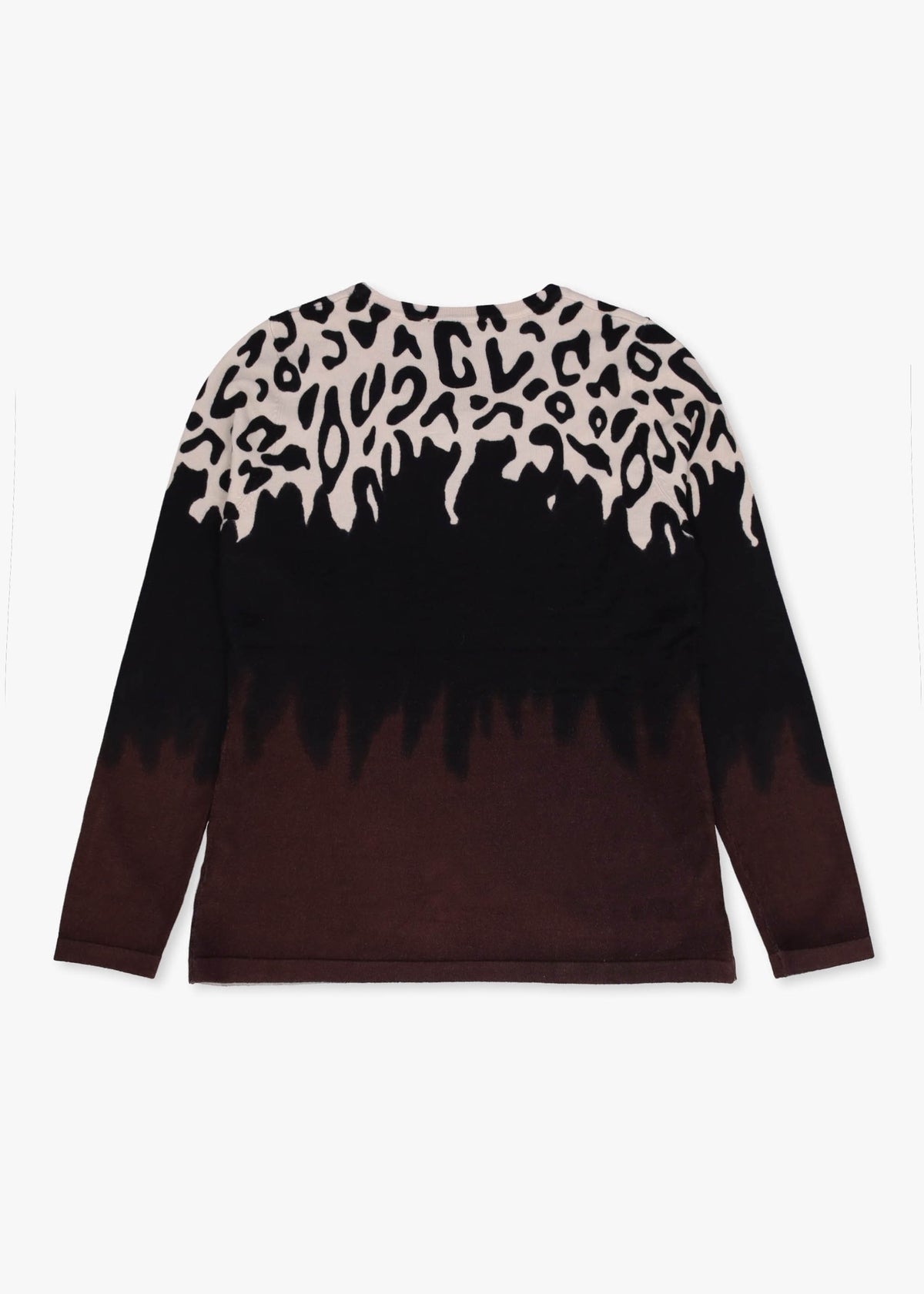 Black Animal Print Knitted Sweater