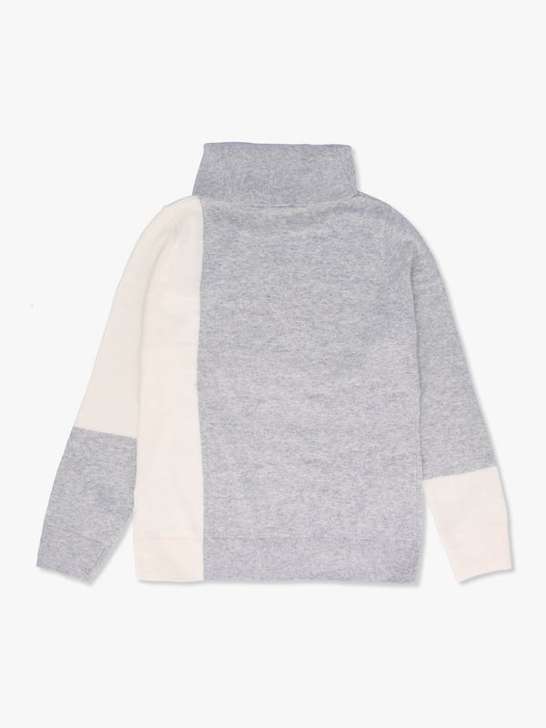 Grey Wool Mix Roll Neck Knitted Jumper