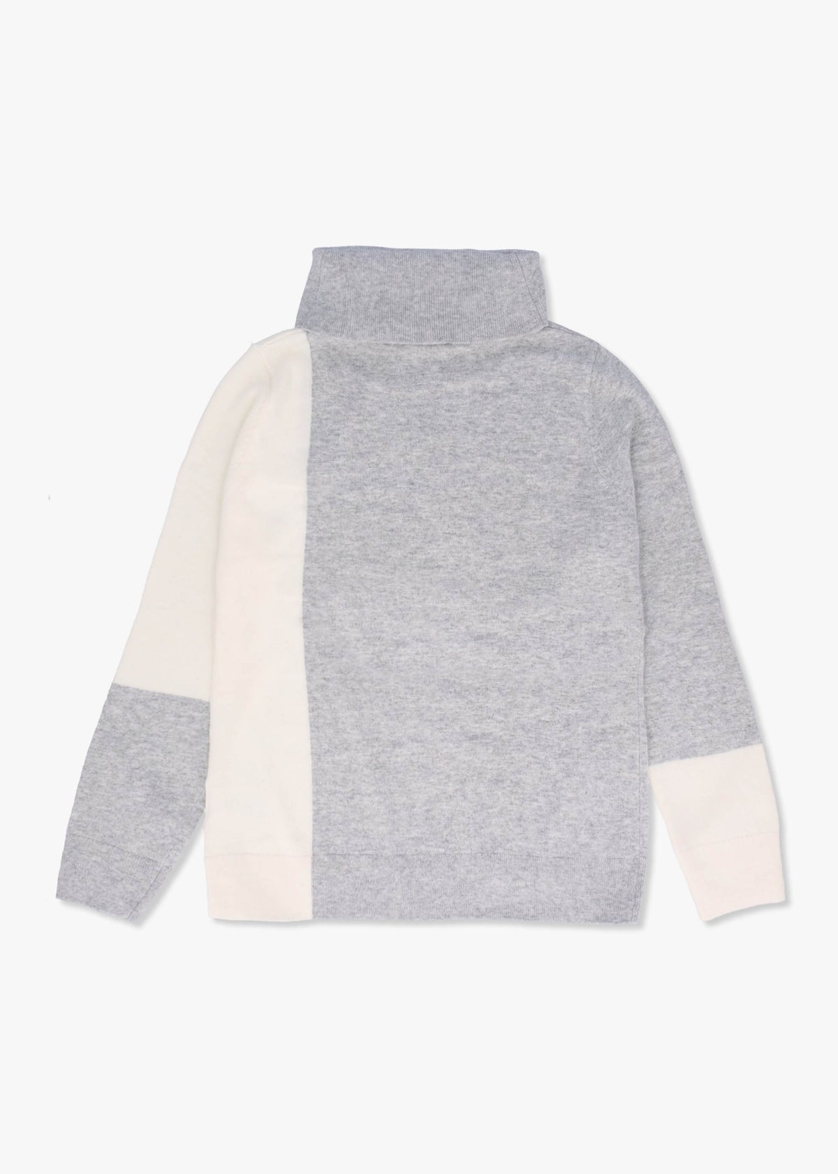 Grey Wool Mix Roll Neck Knitted Jumper