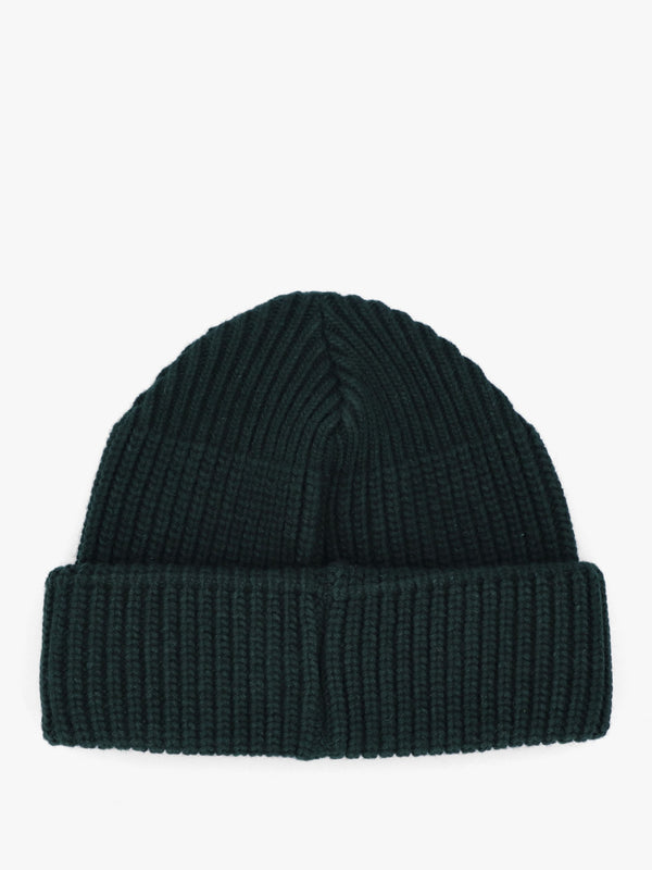 Unisex Sporty Recycled Wool Dark Green Orb Beanie Hat