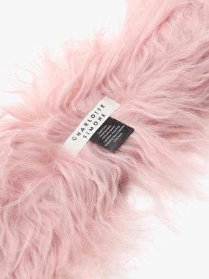 Pink Ombre Shaggy Mongolian Lambswool Scarf