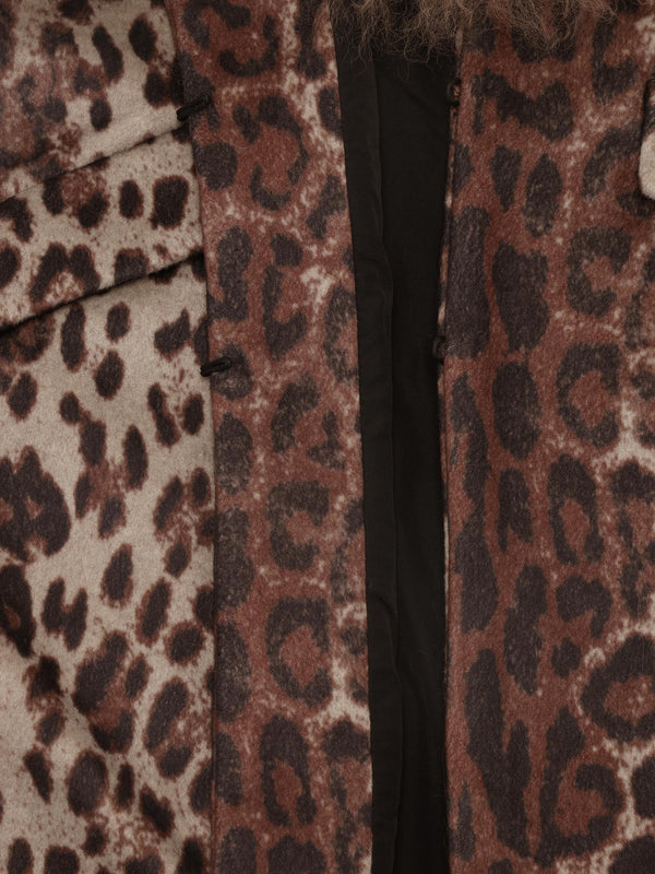 Naomi Leopard Print Caramel Longline Coat