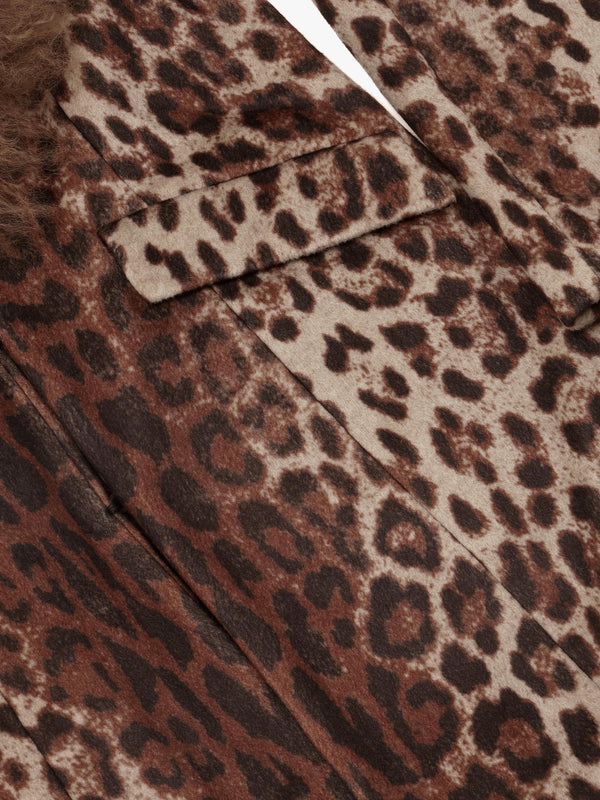 Naomi Leopard Print Caramel Longline Coat