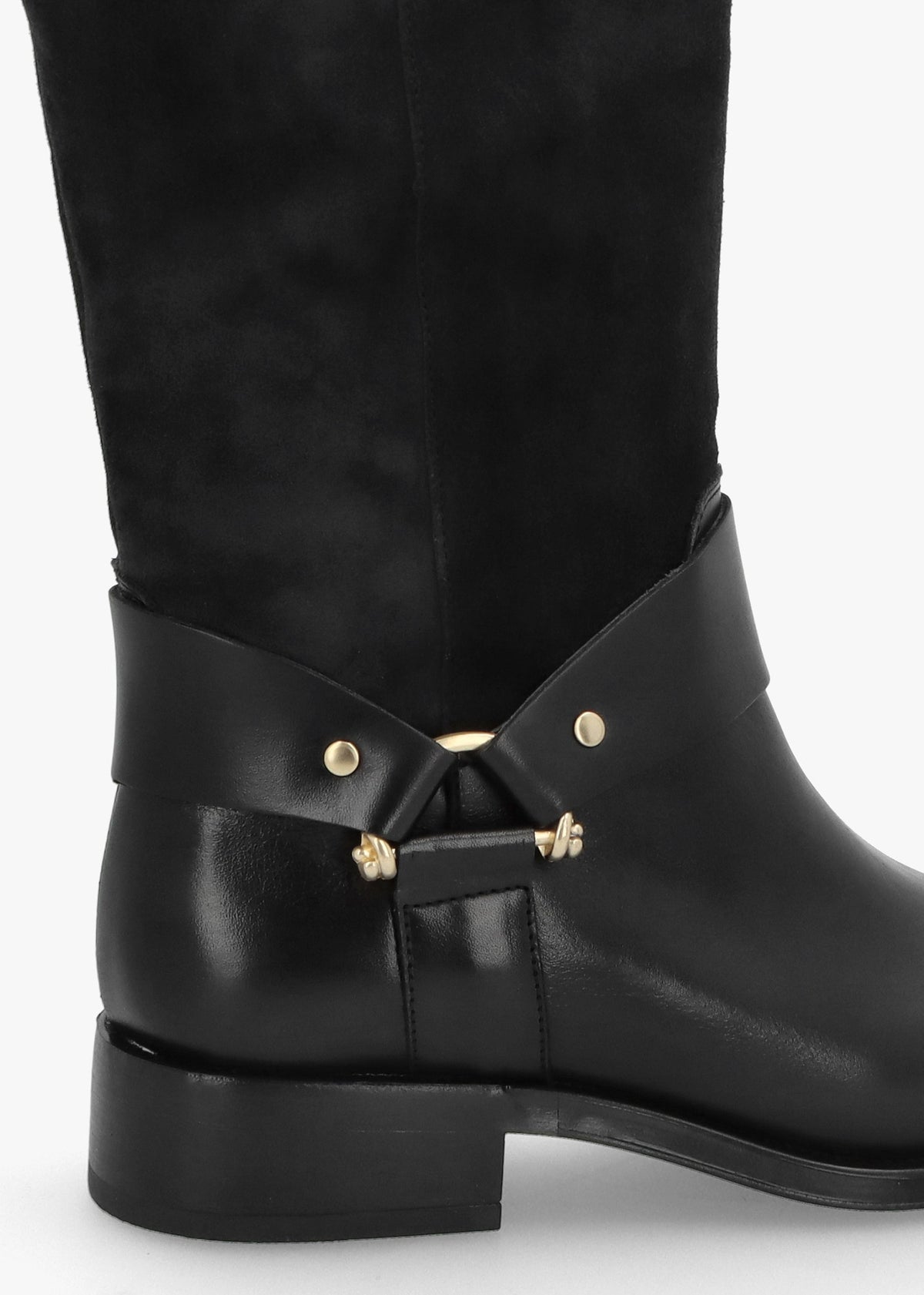 Affix Black Leather & Suede Calf Boots
