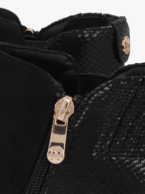Madeley Navy Reptile Chelsea Boots
