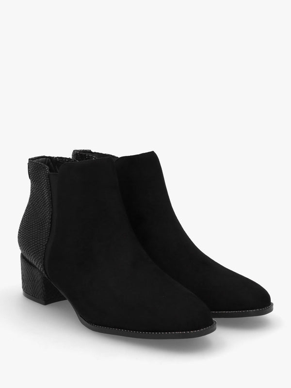 Madeley Black Reptile Chelsea Boots