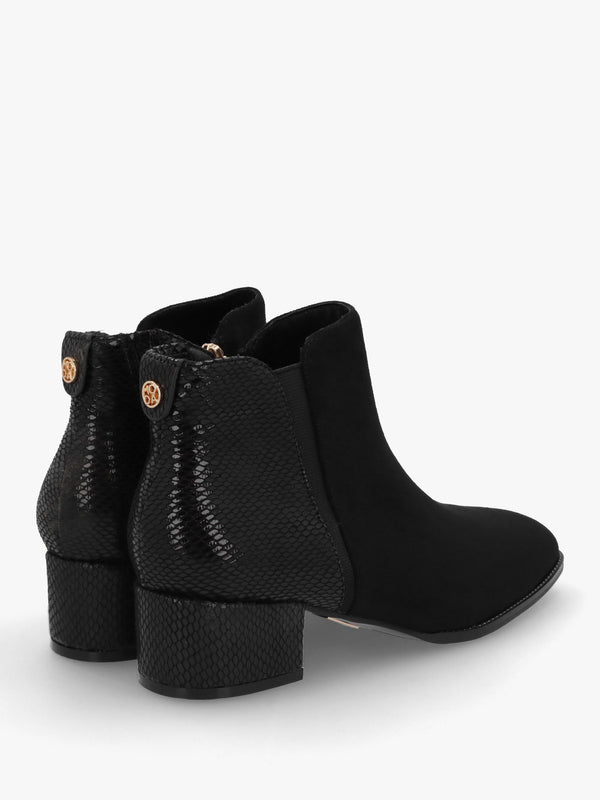 Madeley Black Reptile Chelsea Boots