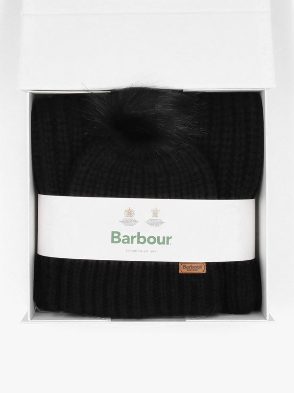 Women’s Saltburn Black Beanie Hat & Scarf Gift Set