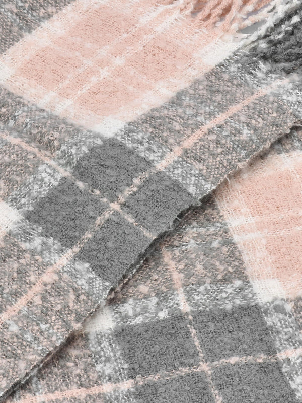 Women’s Saltburn Grey Rose Beanie & Tartan Scarf Gift Set