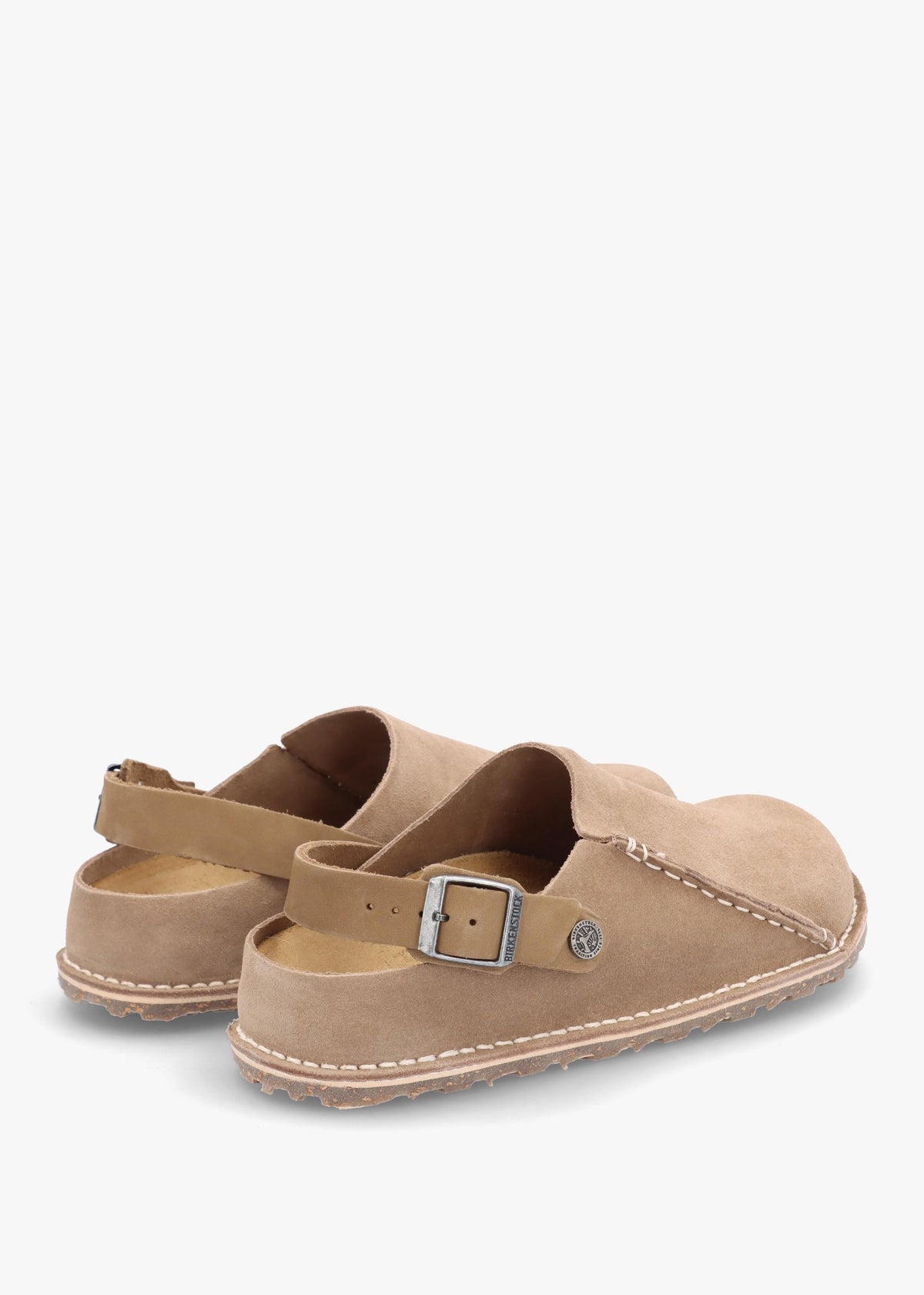Women's Lutry Premium Suede Leather Gray Taupe Clogs